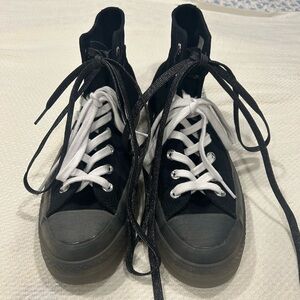 Converse Chuck 70 high top black gray white turnstile size 8 men’s, like new.